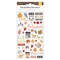 American Crafts Farmstead Harvest Stickers 47/Pkg-Icon - Puffy Gold Foil